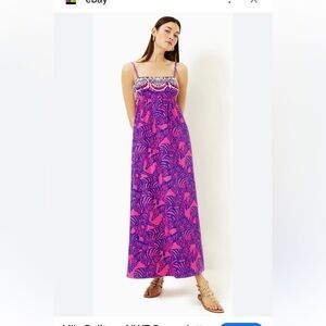 Lilly Pulitzer Bernadetta Maxi Dress in Wild Night Fruit Pink.NWT. Size 2